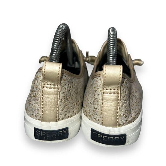 Sperry Top-Sider Crest Vibe Perforated Champagne Gold STK159836 Youth 5M - Picture 5 of 11
